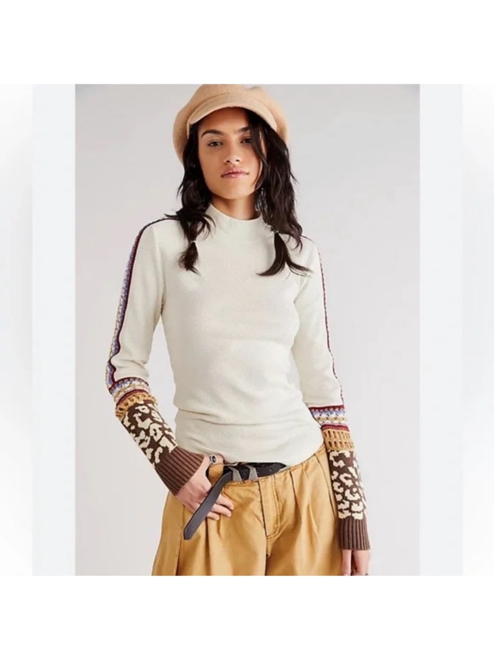 Free People switch it up cuff thermal top size large